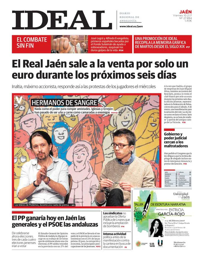 Hoy, 10 de febrero, en la edición impresa de IDEAL