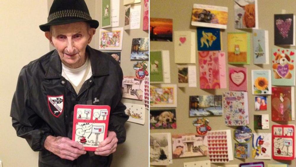 Cientos de extraños hacen sonreír a un anciano con demencia por San Valentín