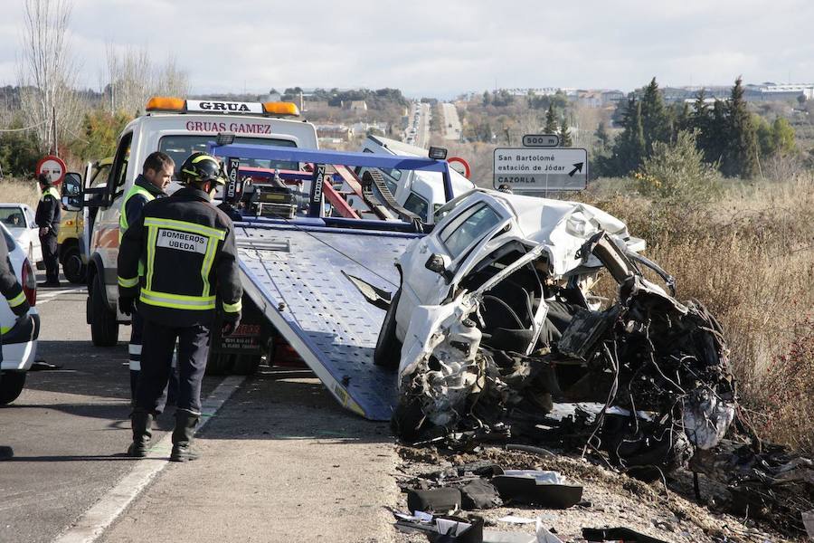 Accidente reciente en la N-322, entre Úbeda y Torreperogil.