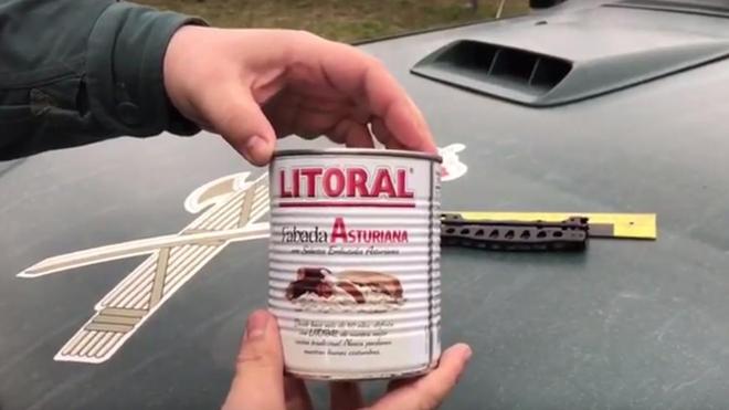 La Guardia Civil muestra la fabada Litoral que no es lo que parece