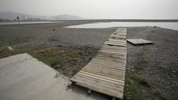 La playa de Poniente, este miércoles.