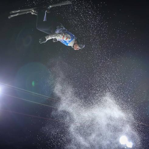 Entrenamientos de aerials, este jueves.