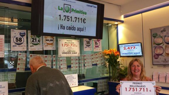 Un boleto sellado en Vícar, premiado con 1.751.711 euros en el sorteo de la Primitiva