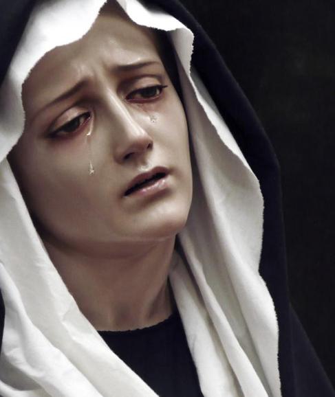 Foto cedida de Mater Lacrimosa, proyecto de imagen mariana para la Cofradía de la Redención de León, del escultor Antonio José Martínez. 