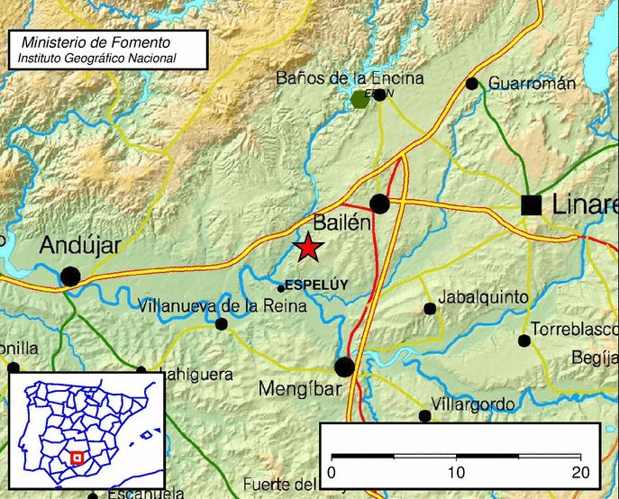 Terremoto de 2,5 grados con epicentro en Espeluy