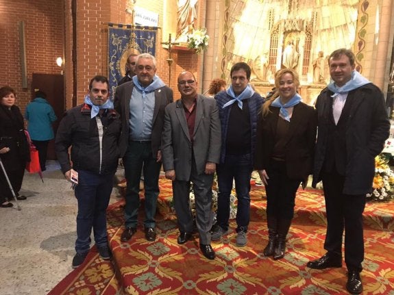 Autoridades del pueblo jienense en Burgos.