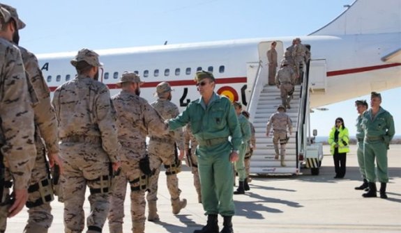 Despedida de los legionarios en una pasada salida a Iraq.