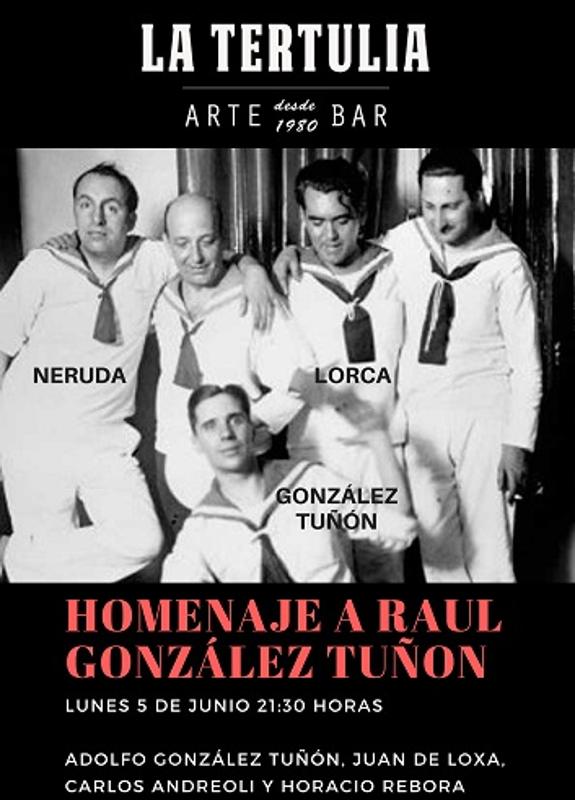 La Tertulia rinde hoy homenaje al poeta argentino González Tuñón, amigo de Lorca