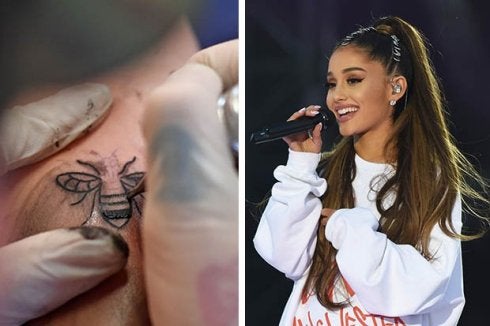 Ariana Grande y su nuevo tatuaje.