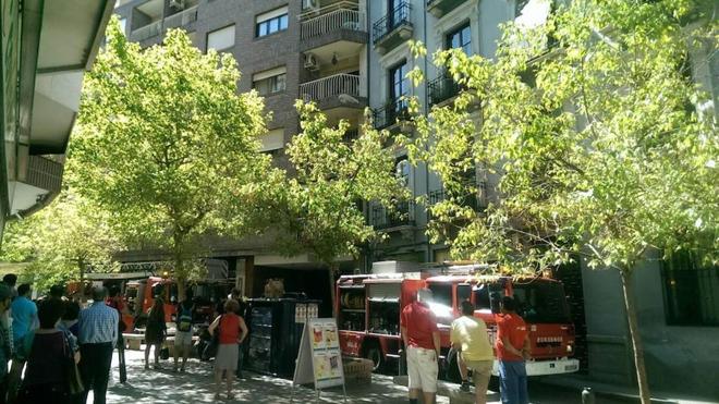 Un incendio en la calle Nueva de San Antón en Granada se salda con daños materiales