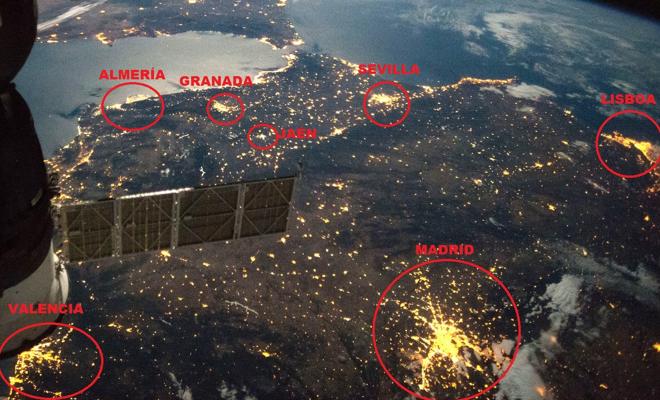 La espectacular imagen de Granada desde el espacio que conquistó Twitter