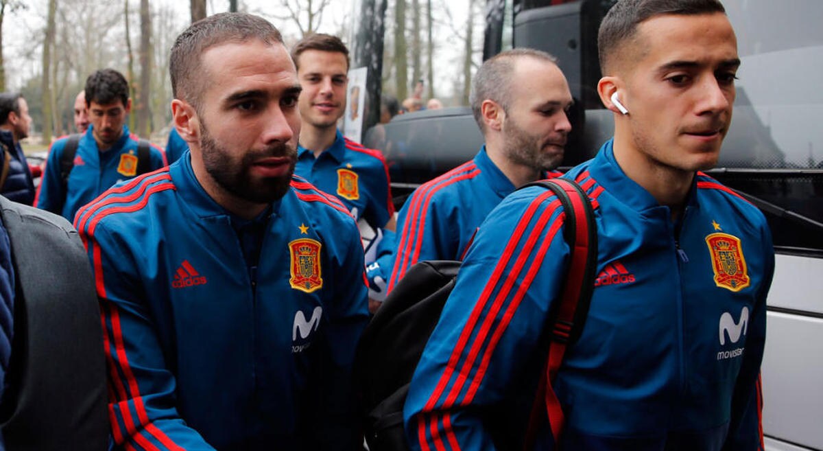 Carvajal se incorpora a la concentración de la selección pese a su lesión muscular