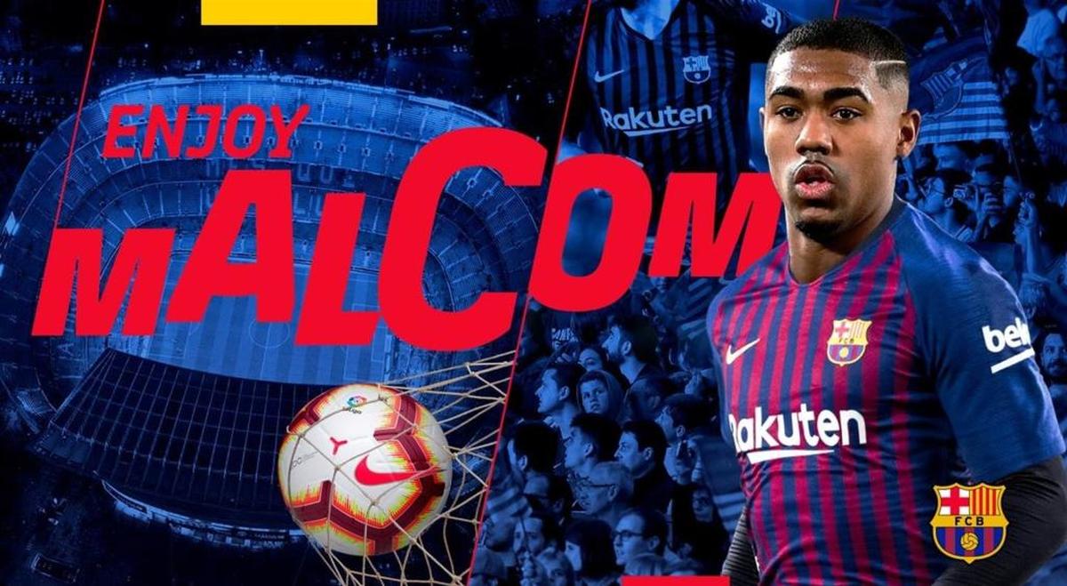 El Barcelona ficha al atacante Malcom hasta 2023 por 41 millones