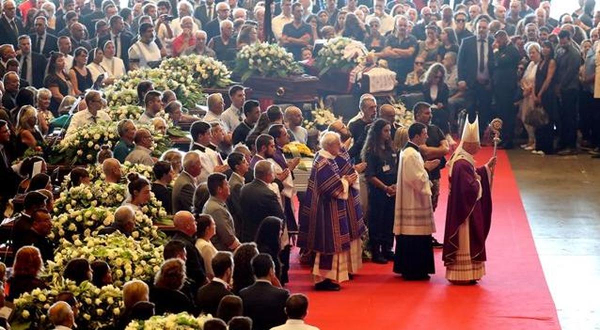 Dolor en Italia durante el funeral de estado por las víctimas del colapso del puente Morandi