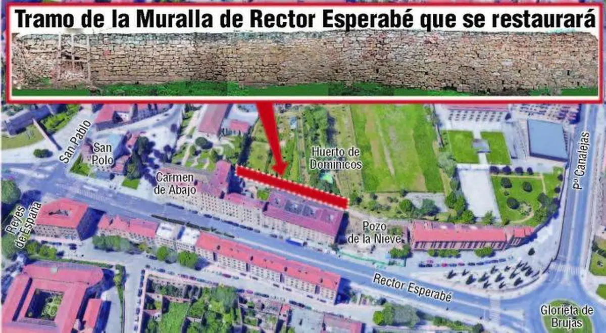 Casi 130.000 euros para la reconstrucción de un tramo de la muralla de Salamanca