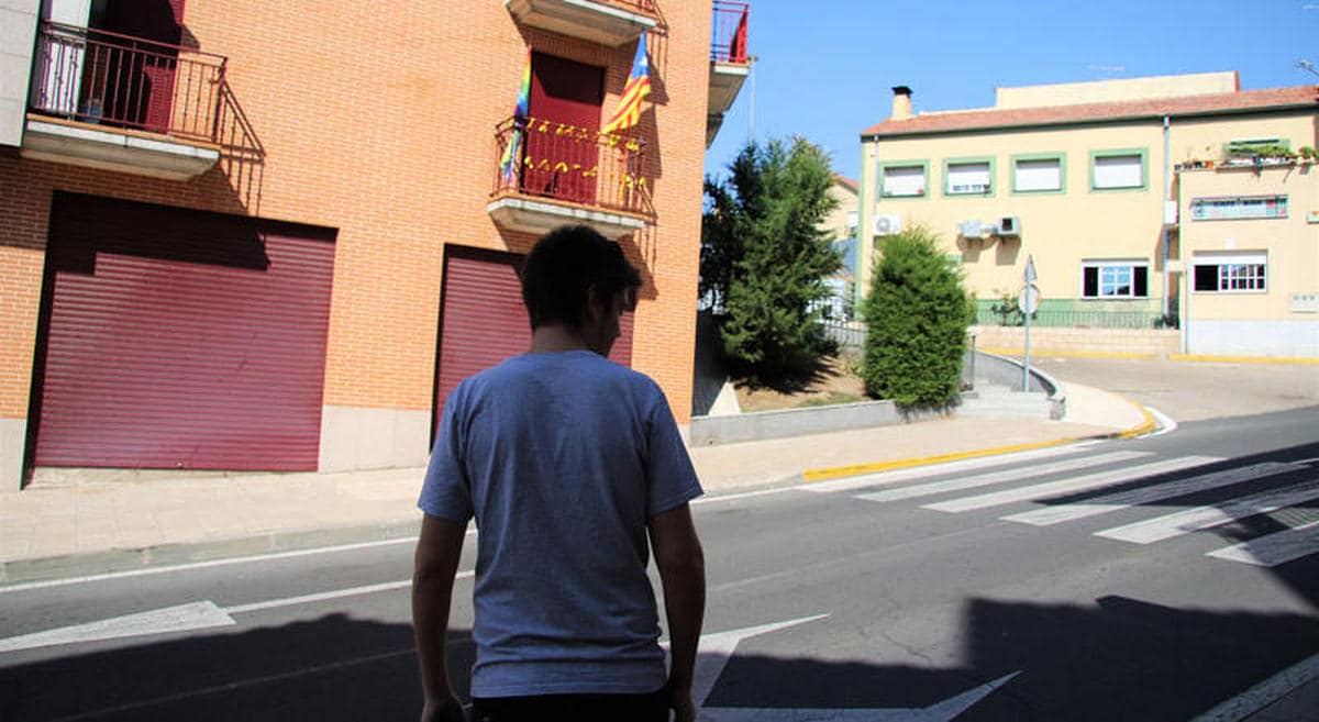 El joven de la estelada de Cabrerizos: Mis orígenes están en Ibiza y Cataluña. Por eso la puse