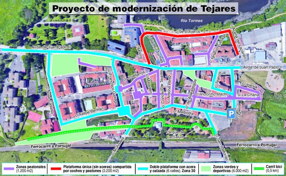 Tejares suma un aparcamiento con 74 plazas gracias al Proyecto Tormes+