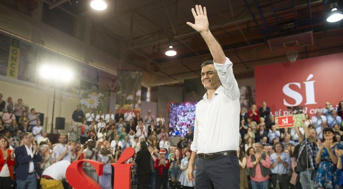 Pedro Sánchez insiste en que sólo habrá cambio si gana el PSOE