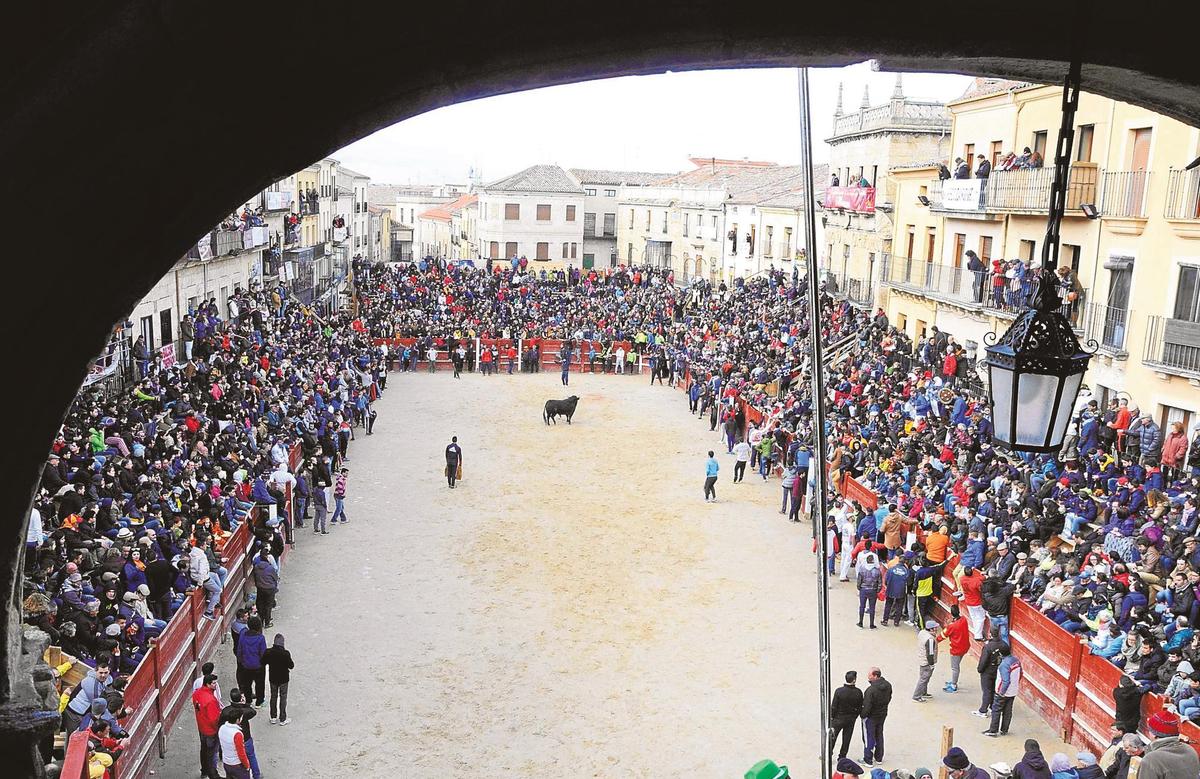 Plaza Mayor de Ciudad Rodrigo durante las celebraciones.