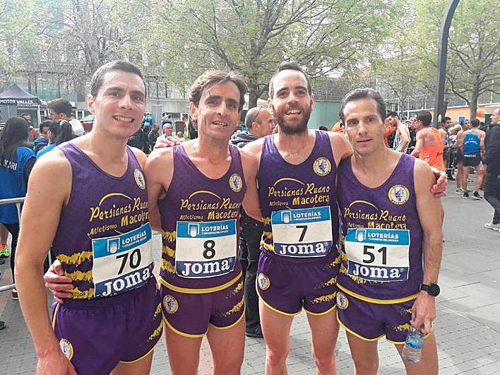 Ignacio Sánchez, Roberto Bueno Losada, Juan Bueno Losada y Jorge Nieto, en San Cugat del Vallés.