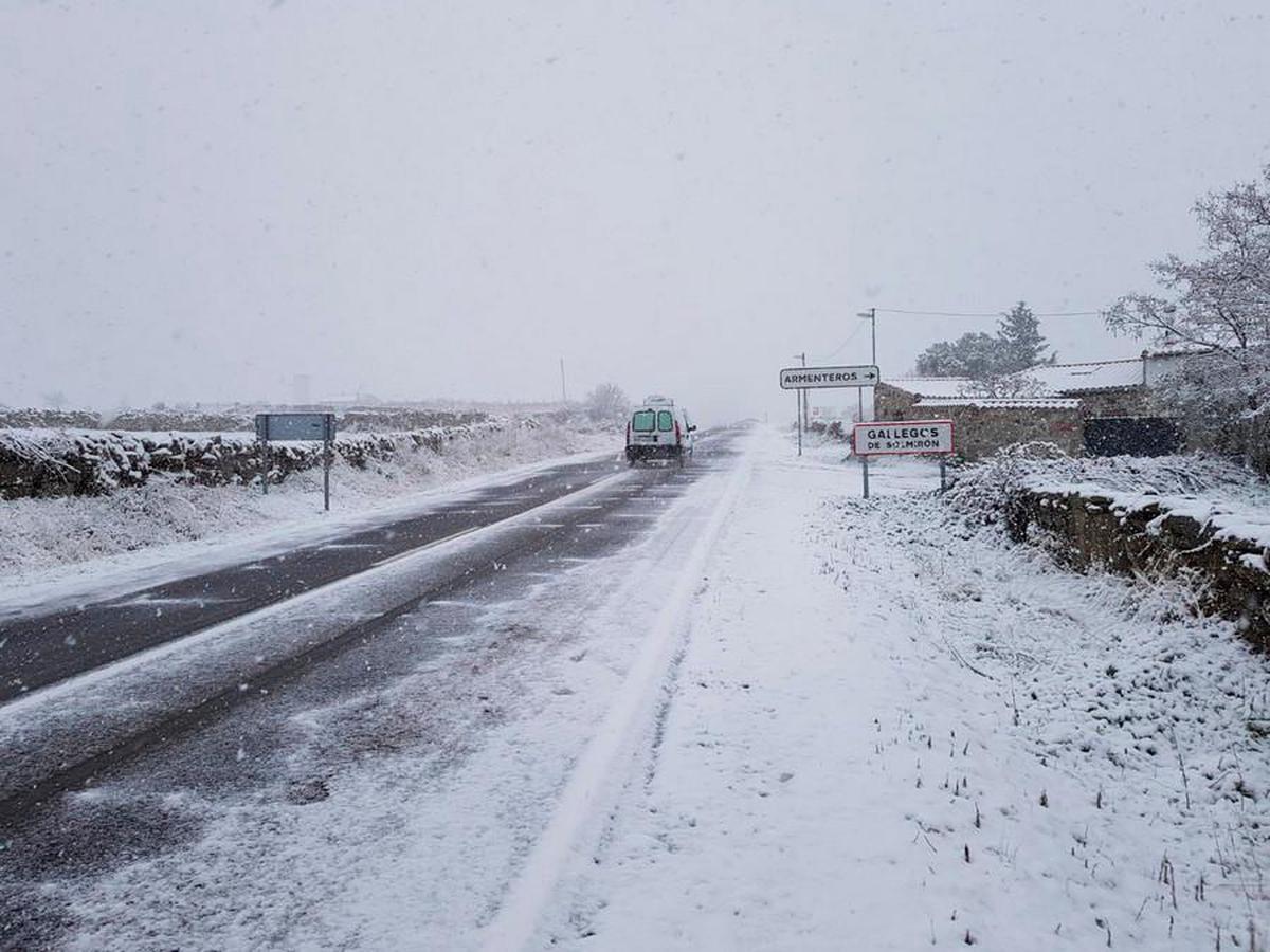 Las imágenes de la nevada en el sur de la provincia. | FOTOS: TEL