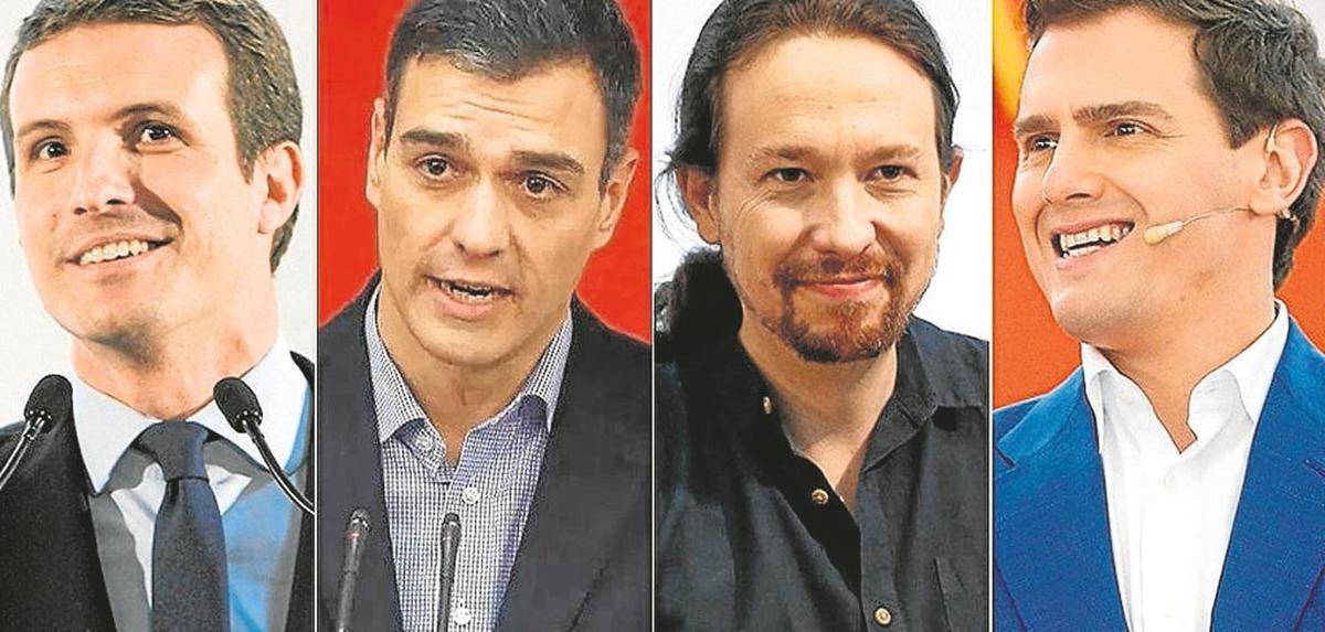 Casado, Sánchez, Iglesias y Rivera se ven las caras en RTVE con el objetivo de convencer al electorado indeciso.