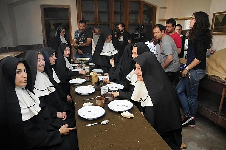 Rodaje de la película de Pablo Moreno sobre santa Soledad Torres Acosta en 2015.