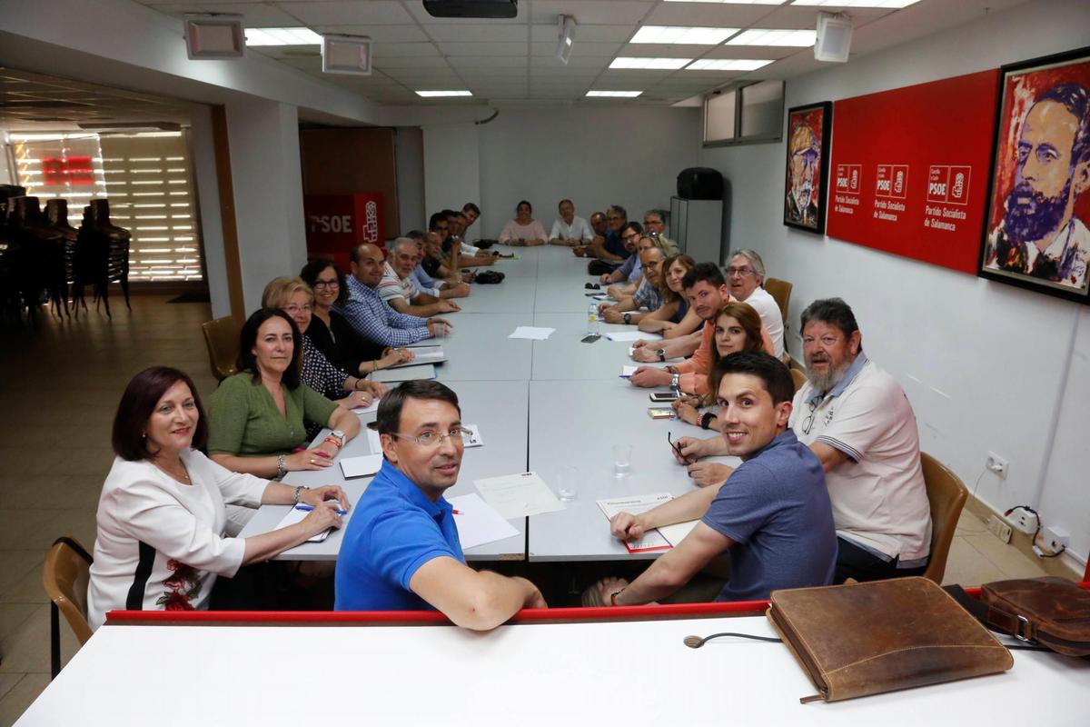 Reunión de la Ejecutiva Provincial del PSOE celebrada este jueves.