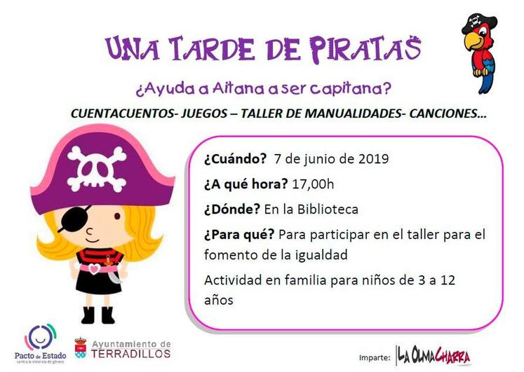 Cartel del taller “Una tarde de piratas”