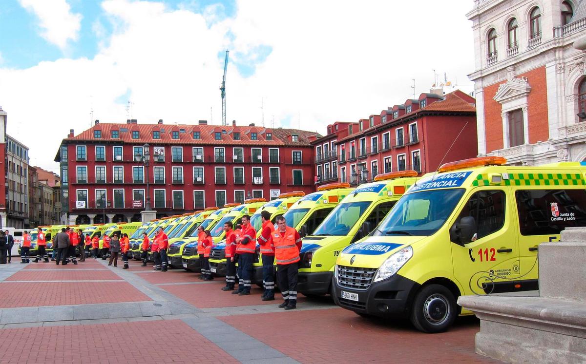 Ambulancias del servicio de emergencias de Castilla y León.