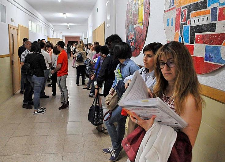 Oposiciones celebradas este sábado en Salamanca.