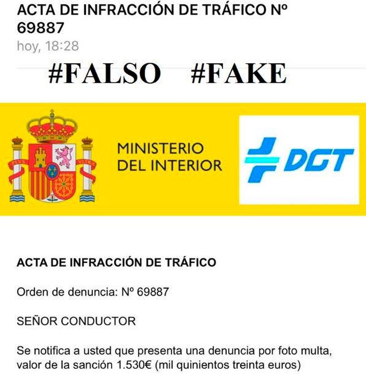 Si recibes un correo que te comunica una multa de tráfico de 1.530 euros, no lo abras