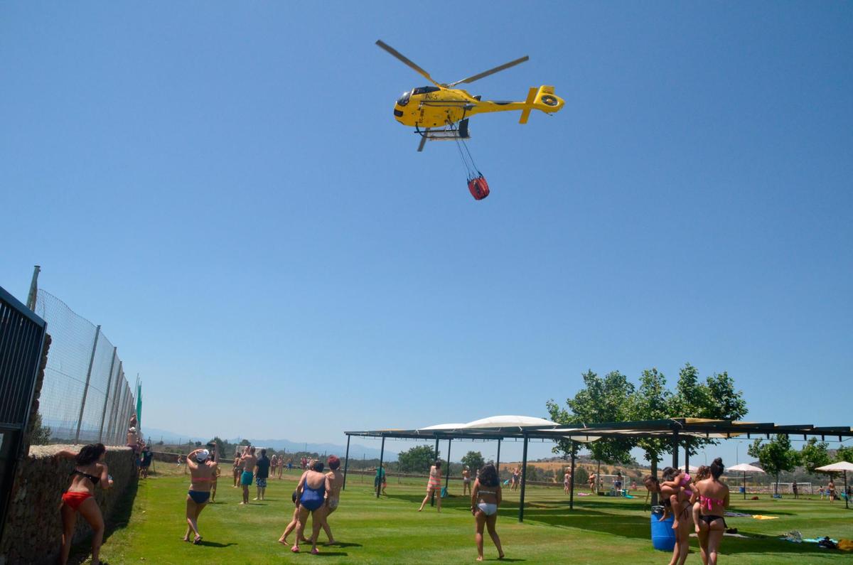 En el incendio de Colmenar fue necesaria la participación de un helicóptero