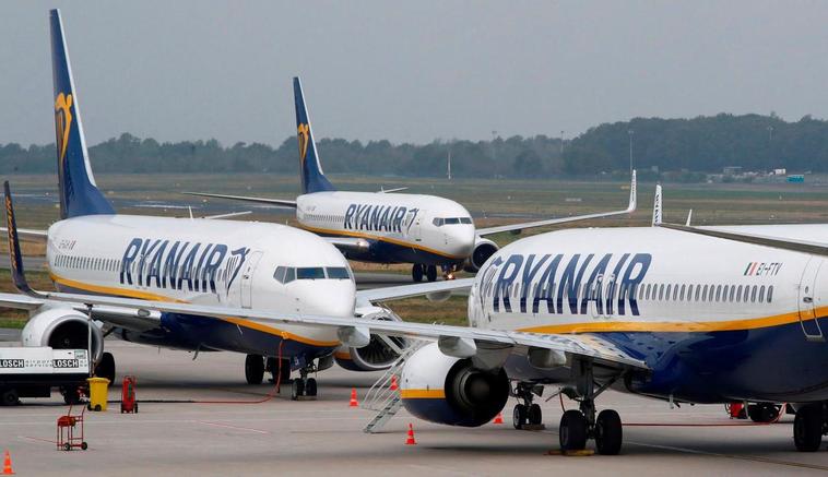 Aviones de Ryanair.