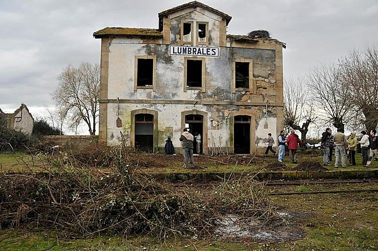 Imagen de la estación abandonada de Lumbrales.