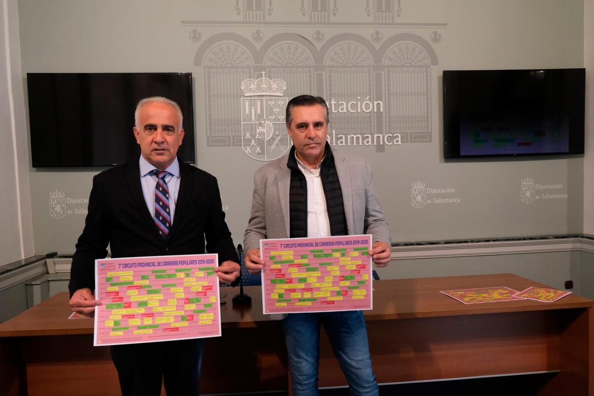 Jessús Mari Ortiz y Casimiro Blanco, ayer en la presentación en la Diputación.