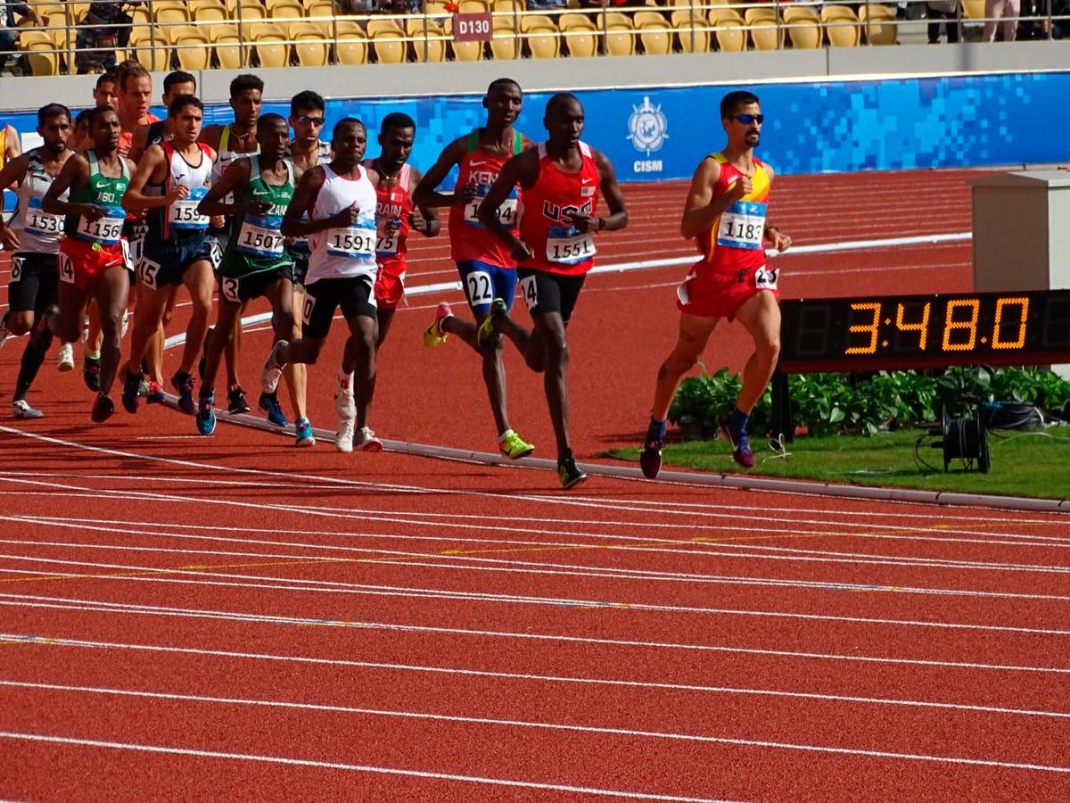 Fraile encabezando una de las carreras del Mundial.