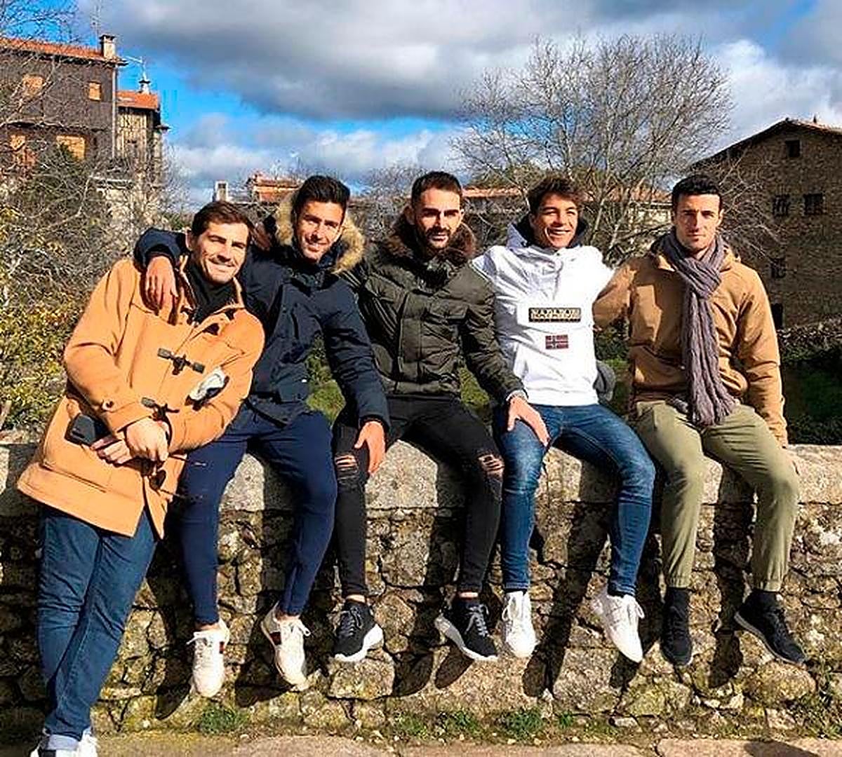 Casillas, Bueno, Adrián, Oliver Torres y Marcano, en La Alberca.