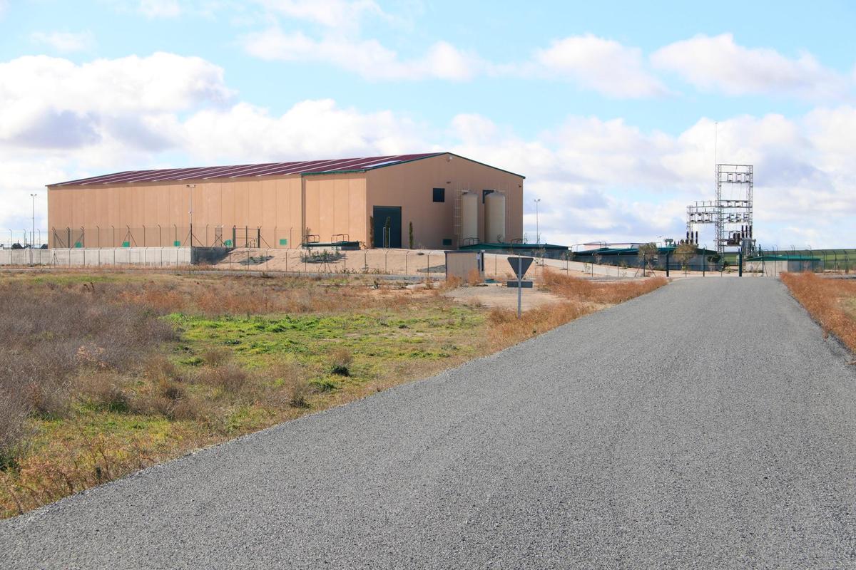 Instalaciones del futuro regadío de la Armuña, fase I, en la zona del azud de Riolobos.