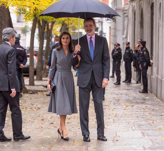 Los Reyes este martes en el acto contra la violencia de género.