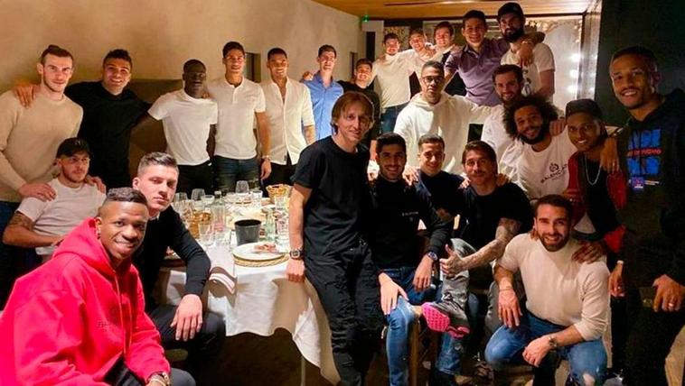 Cena de la plantilla del Real Madrid.