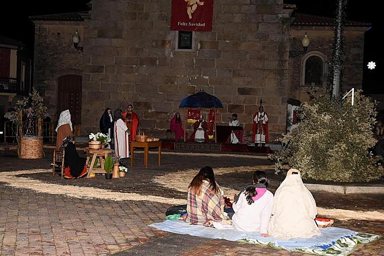 Belén viviente en La Fuente de San Esteban.