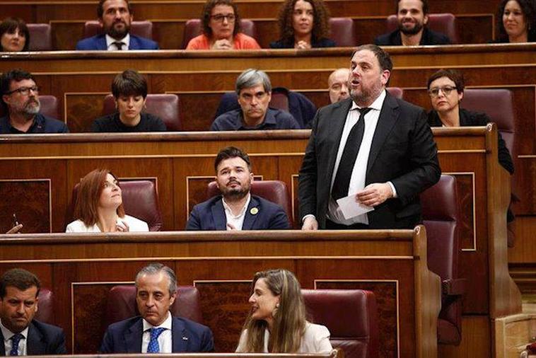 Oriol Junqueras en el Parlamento Catalán.