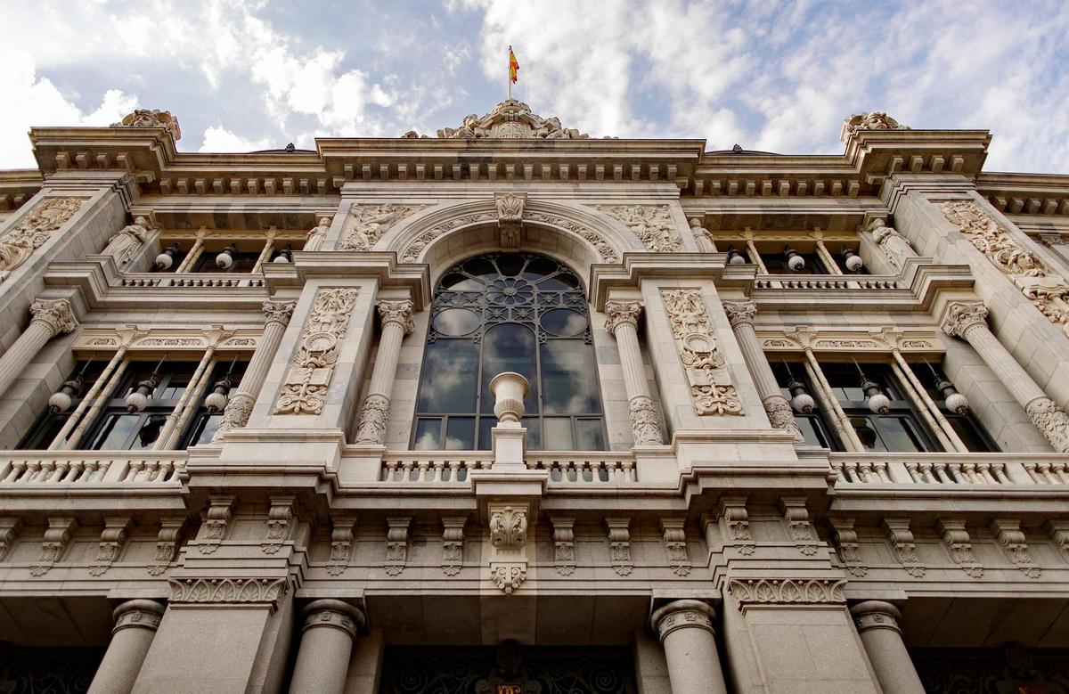 Fachada del edificio del Banco de España en Madrid.