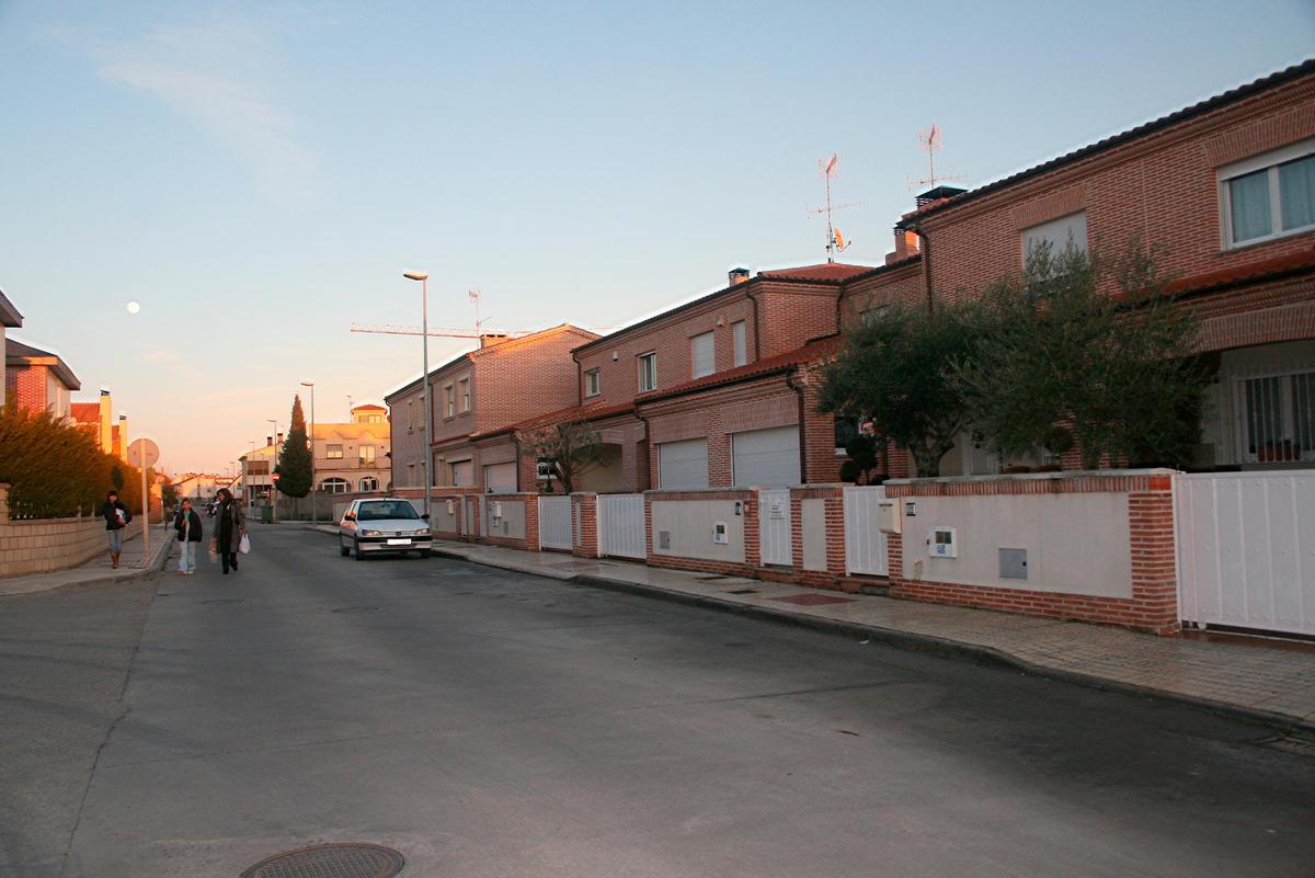 Céntrica calle de viviendas unifamiliares en la localidad de Cabrerizos.