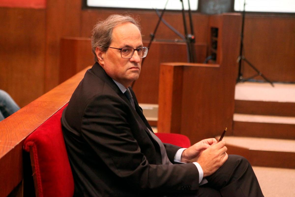 Quim Torra en el banquillo.