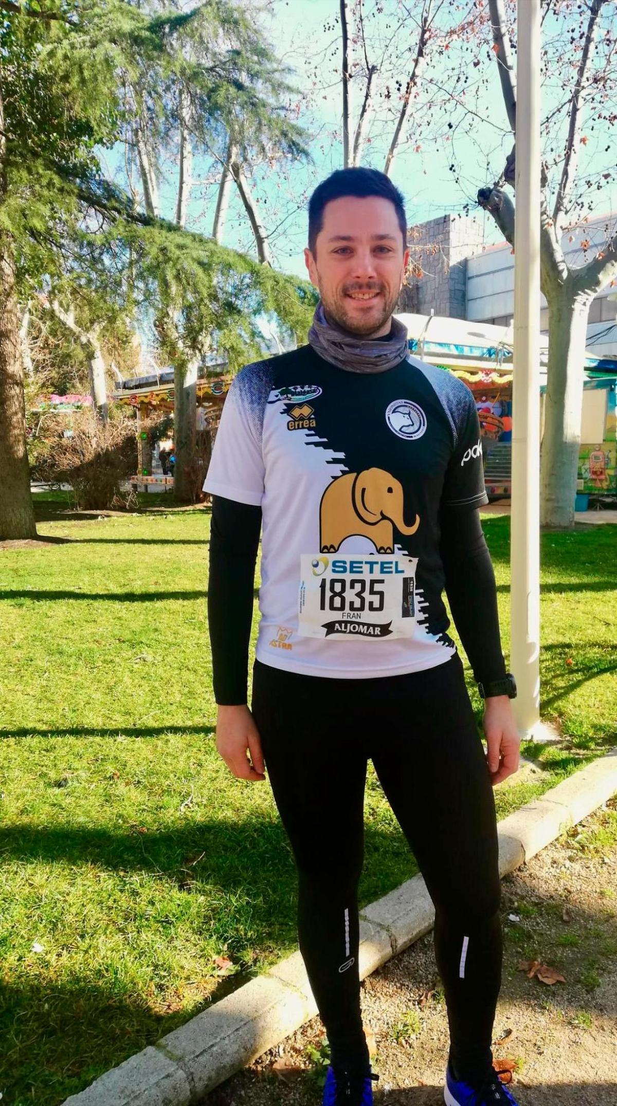 Fran Jiménez, antes de participar en la carrera de San Silvestre de Salamanca.