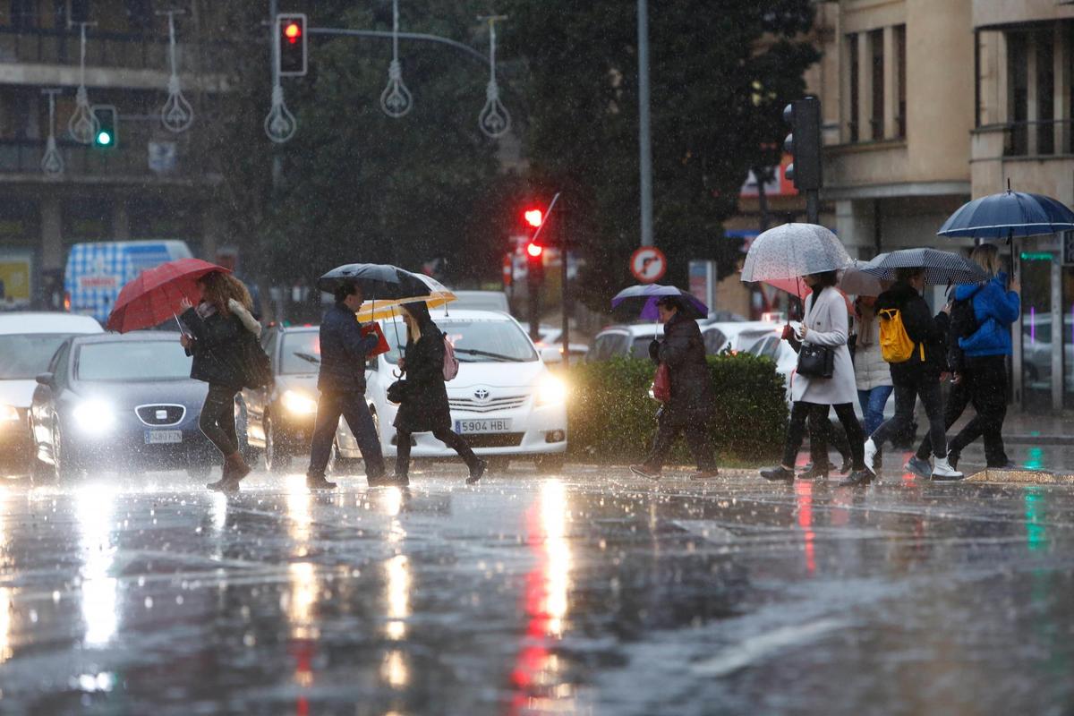 Temporal de lluvia en Salamanca.