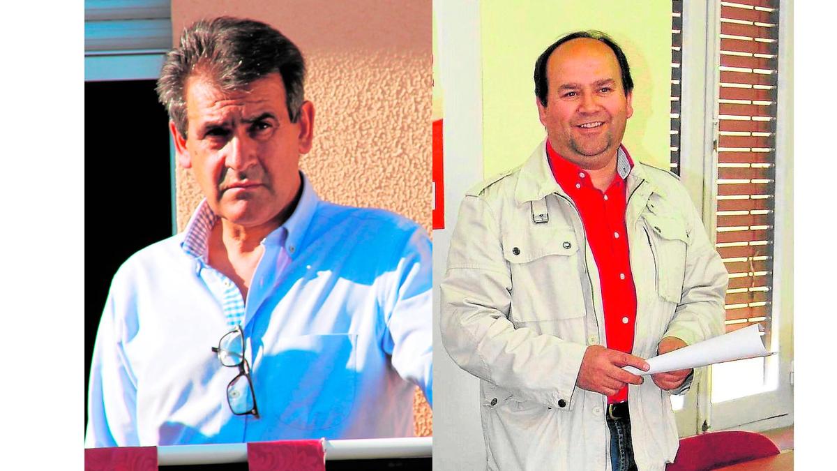 El actual alcalde, Agustín Calvo (izq.) y el candidato, Audacio Viloria (dcha.).