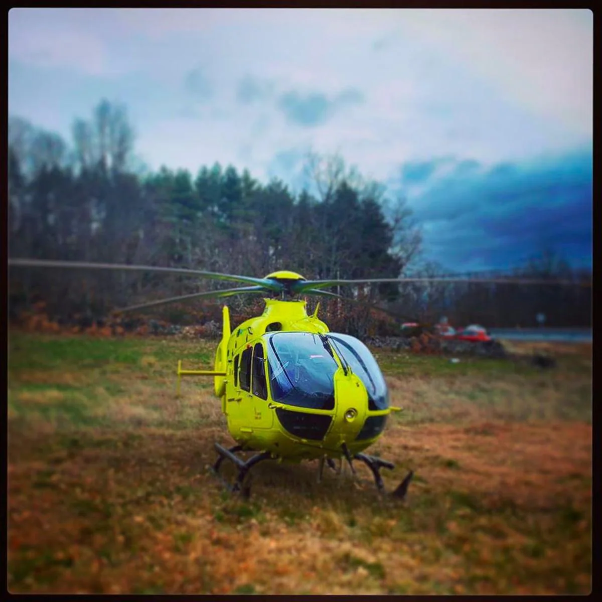 Helicóptero medicalizado de Salamanca en Solana de Ávila.